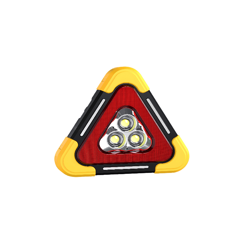 مصباح تحذير مثلث LED SJJ-D003 مطلي بالكهرباء باللون الفضي L2