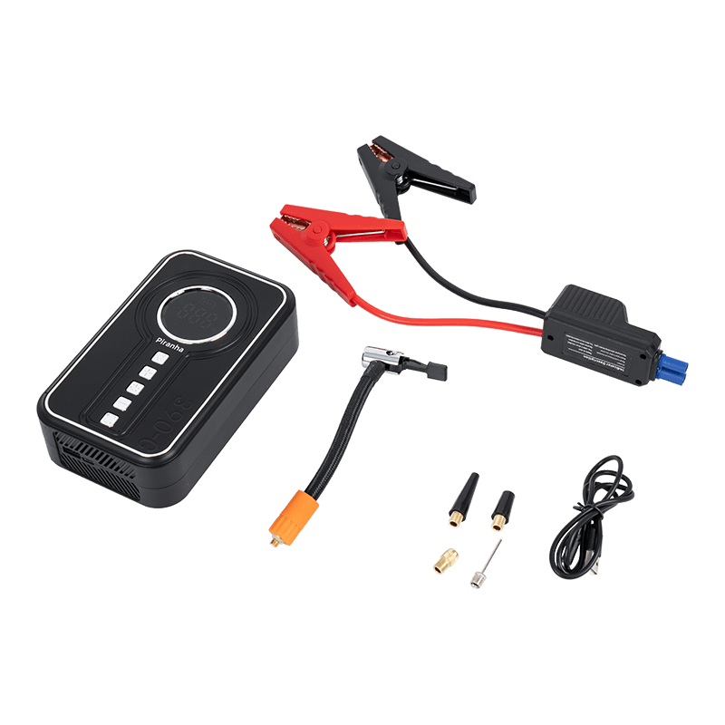 JL-002 مضخة نفخ مصدر طاقة الطوارئ للسيارة السوداء